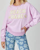Beach Babe Patch Sweatshirt in Pink - thumbnail