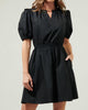 Crystal Mini Dress In Black - thumbnail