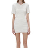 Jaslene Twist Front Mini Tee Dress in White - thumbnail