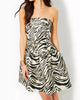 Akela Strapless Jacquard Dress In Black Zebra Jacquard - thumbnail