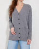 Campbell Cashmere Cardigan in Storm Grey - thumbnail