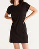 Modern Crew Slub Tee Dress In Black - thumbnail