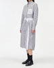Oversized Belted Shirt Dress in Black/White Stripe - thumbnail