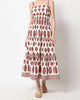 Monroe Midi Dress in Adia Peach - thumbnail