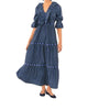 Posh Foulard Maxi Dress in Navy - thumbnail