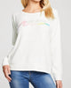 Vacation Recycled Love Knit Raglan Pullover in Off White - thumbnail