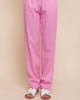 Drawstring Casual Linen Pants in Pink - thumbnail