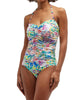Ruched Sweetheart One Piece Swimsuit in Multi - thumbnail