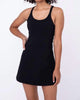 Macrame Detail Racerback Active Dress In Black - thumbnail