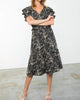 Serena Short Sleeve Tiered Dress-***Final Sale*** in Black - thumbnail