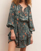 Jo Printed Mini Dress in Multi - thumbnail