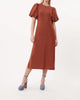 Olympe Dress In Burnt Orange - thumbnail