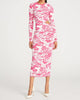 Cooper Cutout Dress in Melon Two Tone Sketch Floral - thumbnail