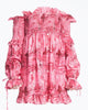Venus Off-The-Shoulder Smocked Charmeuse Mini Dress in Pink - thumbnail