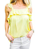 Salem Ruffle Tank in Yellow - thumbnail