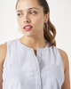 Ezra Striped Sleeveless Blouse - thumbnail