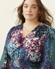 Devin Calico Floral Smocked Waist Midi Dress - thumbnail