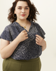 Anne Tie-Neck Flutter-Sleeve Top - thumbnail