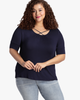 Karlie Criss-Cross Scoopneck Top - thumbnail
