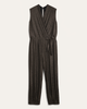 Marie Cap Sleeve Glitter Knit Jumpsuit - thumbnail