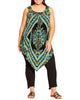 Nicole Asymmetrical Scarf Print Tunic - thumbnail