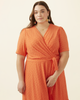 Paulina Embroidered Faux-Wrap Dress - thumbnail