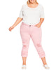 Eden Ripped Embroidered Capri - thumbnail