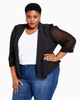 Adi Modern Sheer-Sleeve Blazer - thumbnail