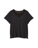 Moonflower Tee with Mesh V-Neck - thumbnail