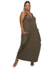 Spaghetti Strap Harem Dress - thumbnail