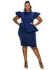 Calista Peplum Dress - thumbnail