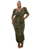 Vanessa Ruched Midi Dress - thumbnail