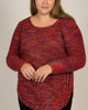 Elodie Mix Ribbed Knit Mix Sweater - thumbnail