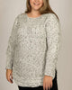 Elodie Mix Ribbed Knit Mix Sweater - thumbnail