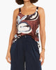 Watercolor Vines Tank in Brown Multi - thumbnail