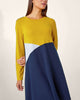 Hannah Dress Round Neck Color Block Print - thumbnail