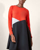 Hannah Dress Round Neck Color Block Print - thumbnail