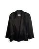 The Lexi Satin Blazer - Black - thumbnail