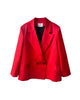 The Lexi Satin Blazer - Red - thumbnail