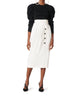 High Waist Skirt In White - thumbnail