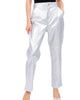 Phoebe Metallic Pants In Silver - thumbnail