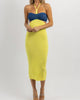 Halter Neck Midi Dress In Limoncello - thumbnail