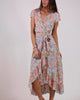 Havana Wrap Maxi Dress In Orange - thumbnail
