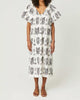 Augustina Dress In Ivory Block - thumbnail
