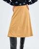 High-Waisted Midi Skirt In Yellow - thumbnail