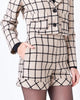 Windowpane Short In Beige/Black - thumbnail