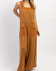 Moxie Relaxed Cotton Jumpsuit In Rust - thumbnail