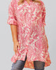 Cezanne Tunic Shirt Dress Semi-Sheer Paisley Print - thumbnail