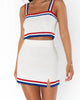 Below Deck Mini Skirt In Usa Stripe Knit - thumbnail