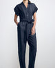 Banks Short Sleeve Jumpsuit In Indigo - thumbnail